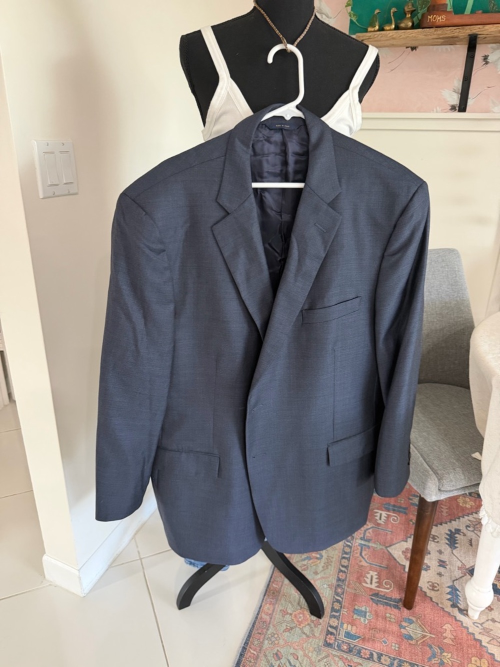 Brooks Brothers 1818 Madison Fit Blazer Blue Wool 48R Vitale Barberis Canonico